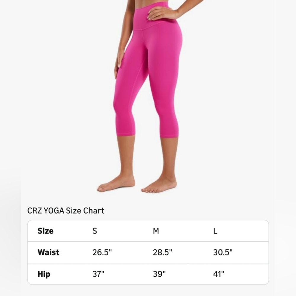 ❤️SPECIAL❤️NWT.CRZ YOGA Butterluxe Capris Leggings In Hibiscus Purple - Picture 11 of 11